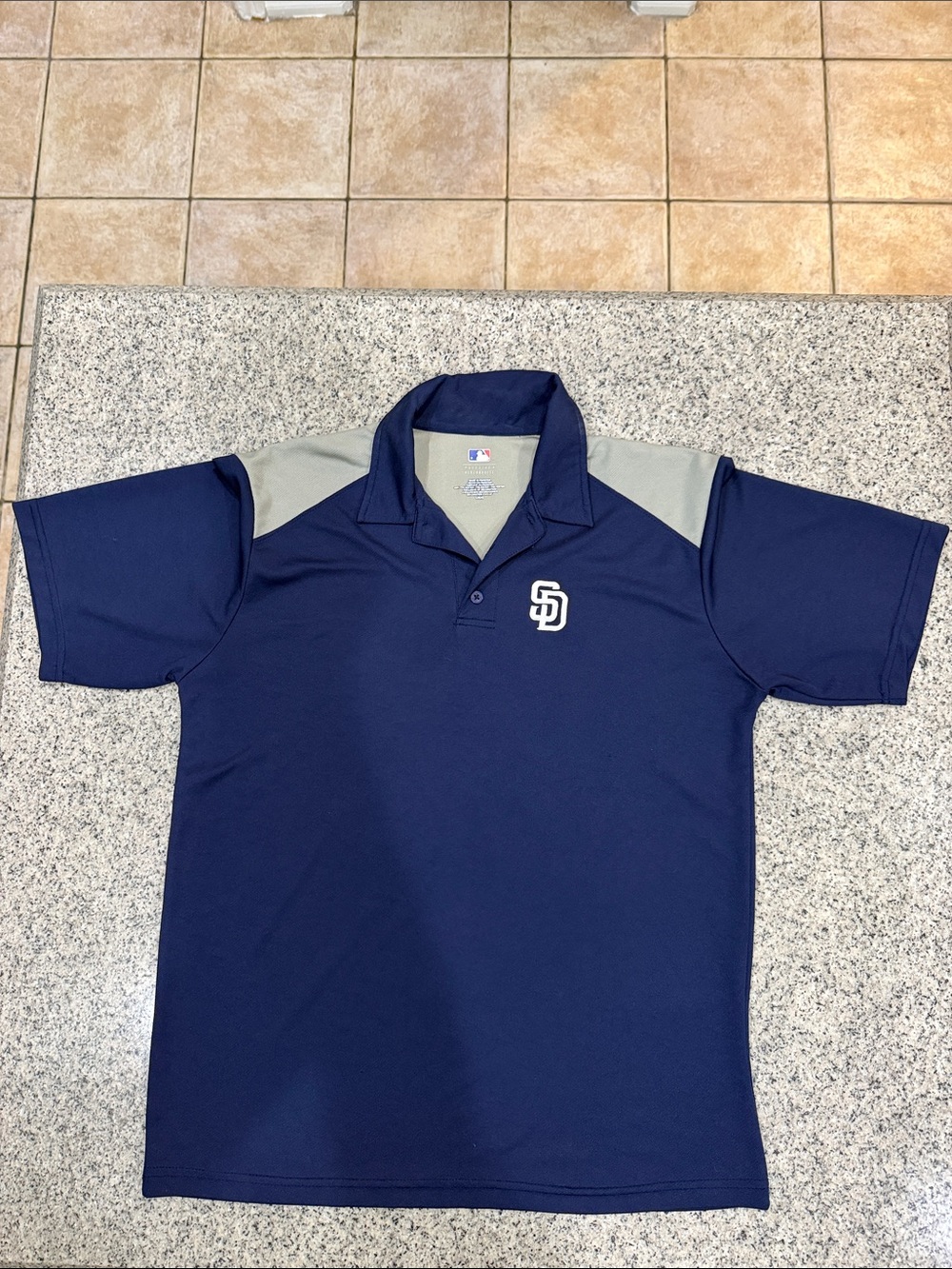 San Diego Padres Navy Polo Shirt with Gray Accents